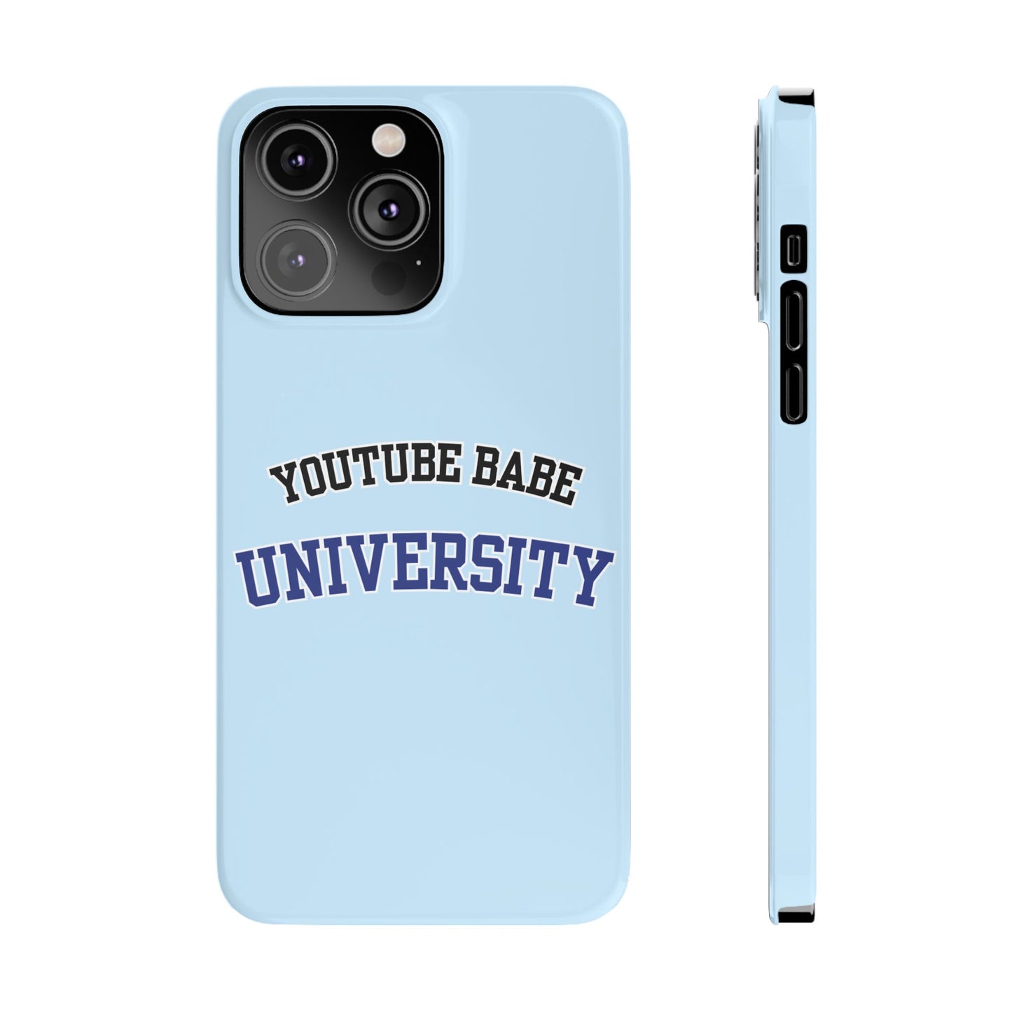 YouTube BABE UNIVERSITY SLIM PHONE CASE