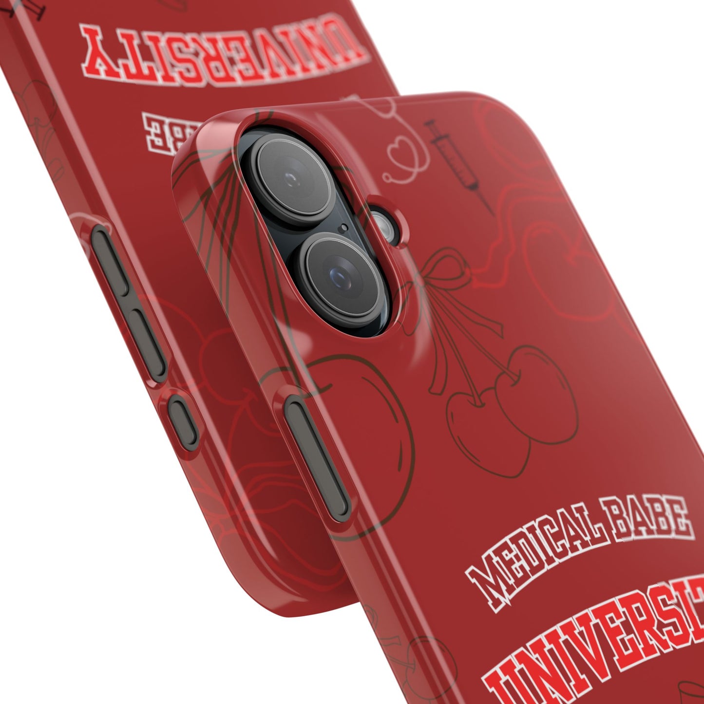 Cherry Theme Medical BABE UNIVERSITY SLIM PHONE CASE
