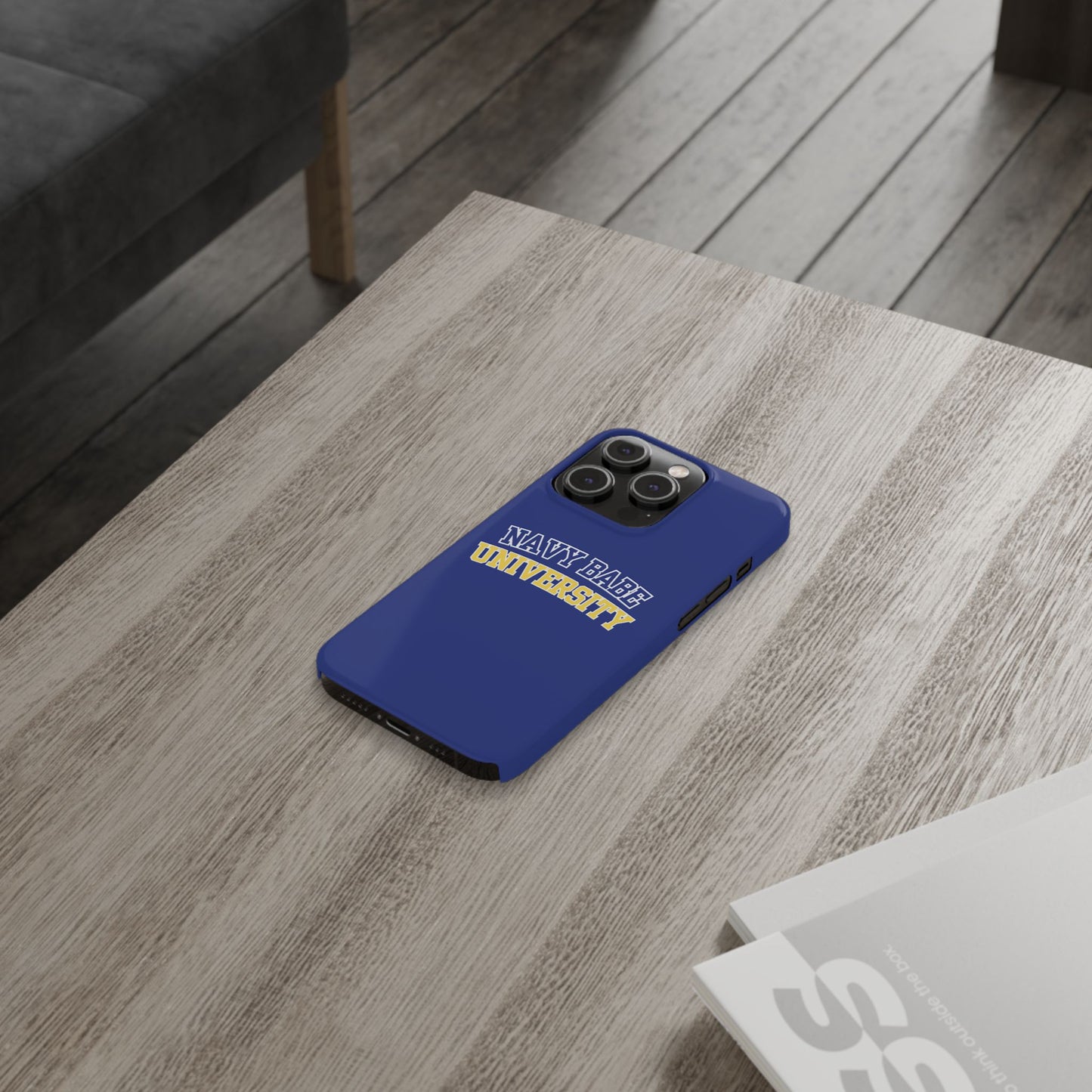 NAVY BABE UNIVERSITY SLIM PHONE CASE