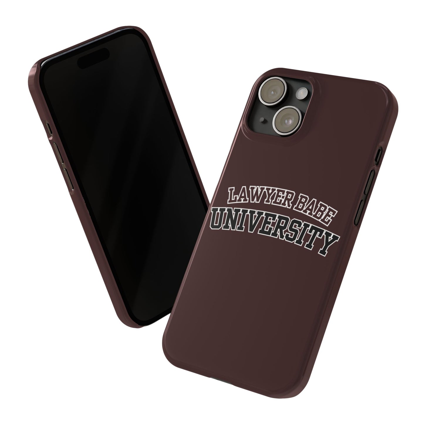 LAWYER BABE UNIVERSITY SLIM PHONE CASE