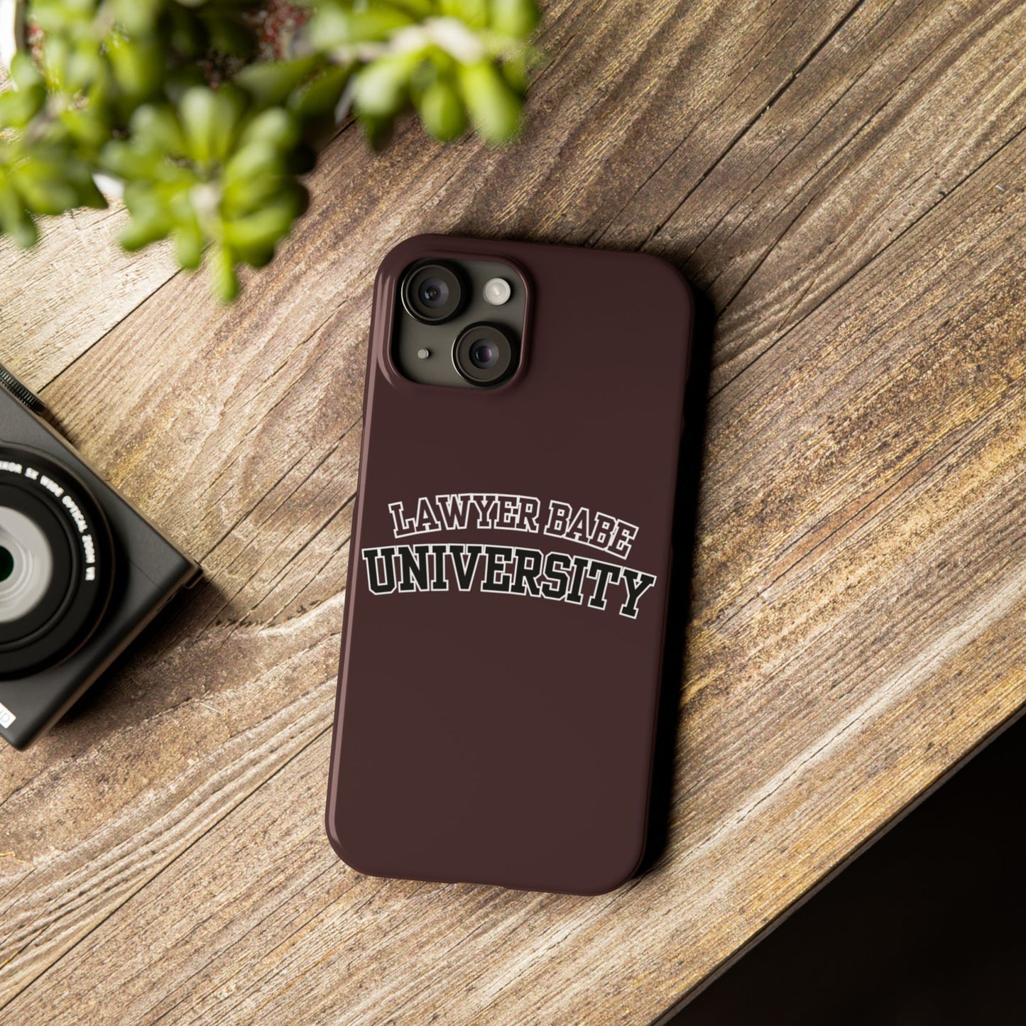 LAWYER BABE UNIVERSITY SLIM PHONE CASE