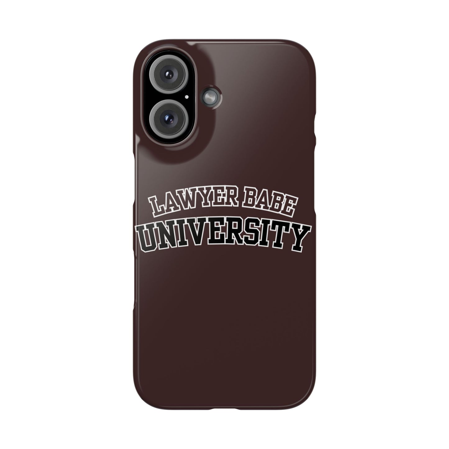 LAWYER BABE UNIVERSITY SLIM PHONE CASE