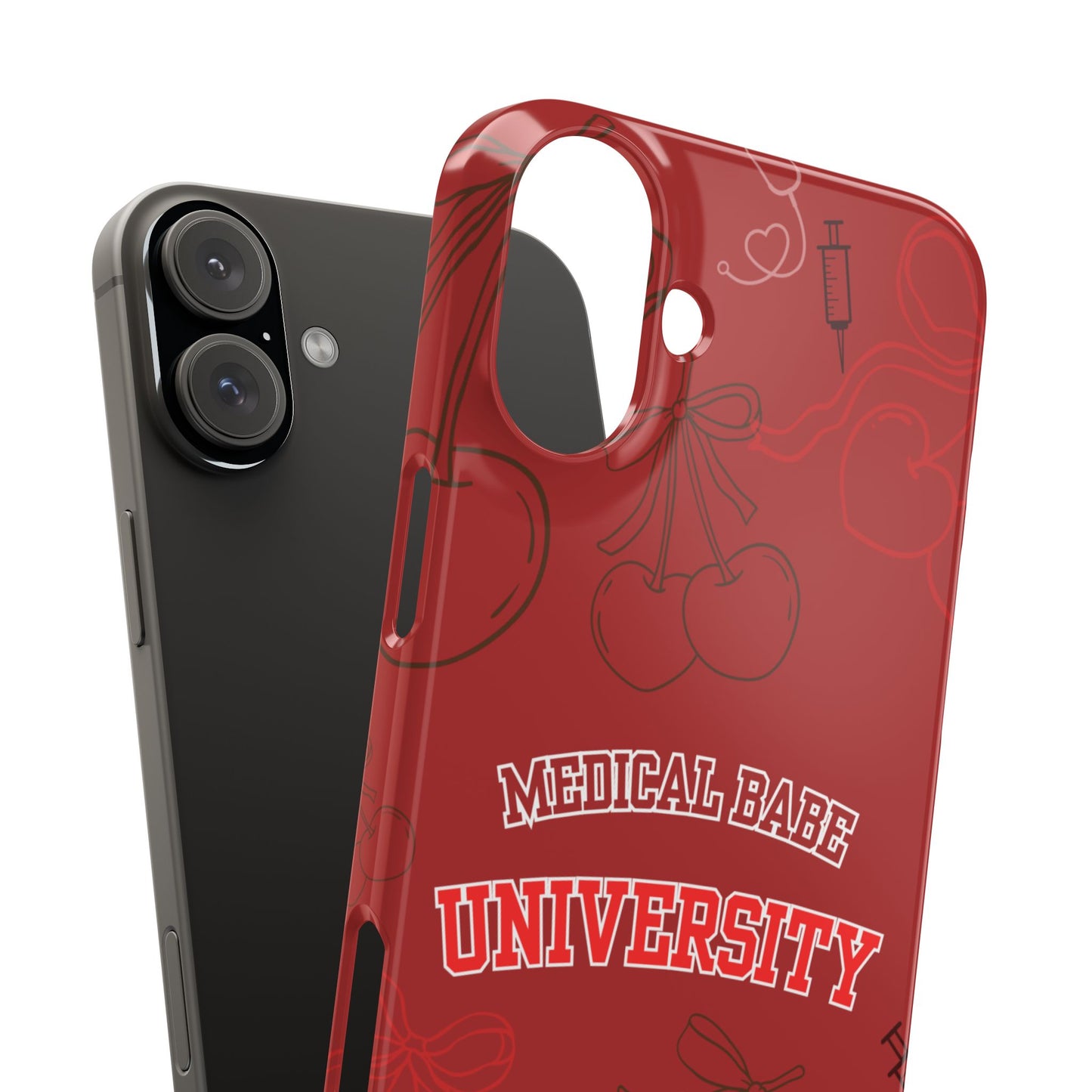 Cherry Theme Medical BABE UNIVERSITY SLIM PHONE CASE