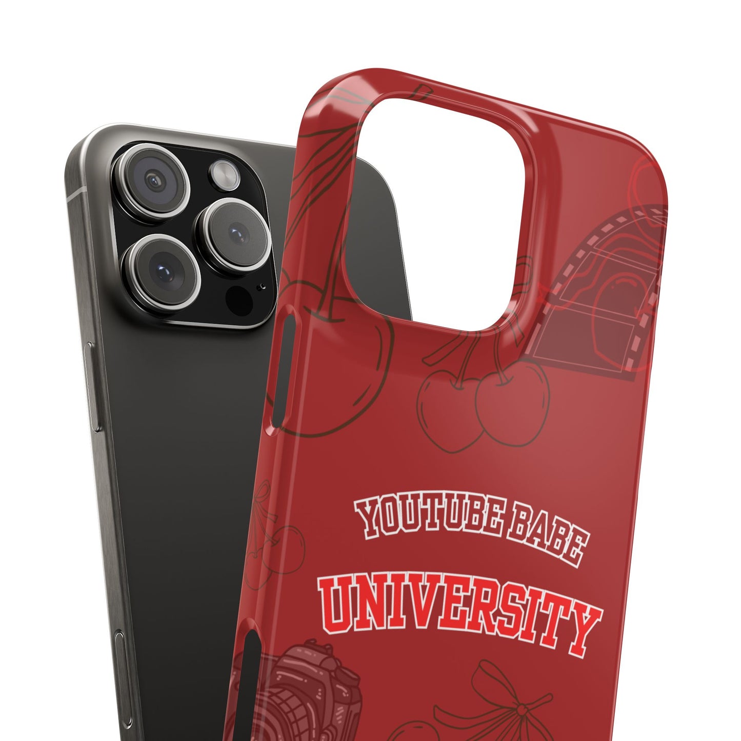 Cherry Theme YouTube BABE UNIVERSITY SLIM PHONE CASE