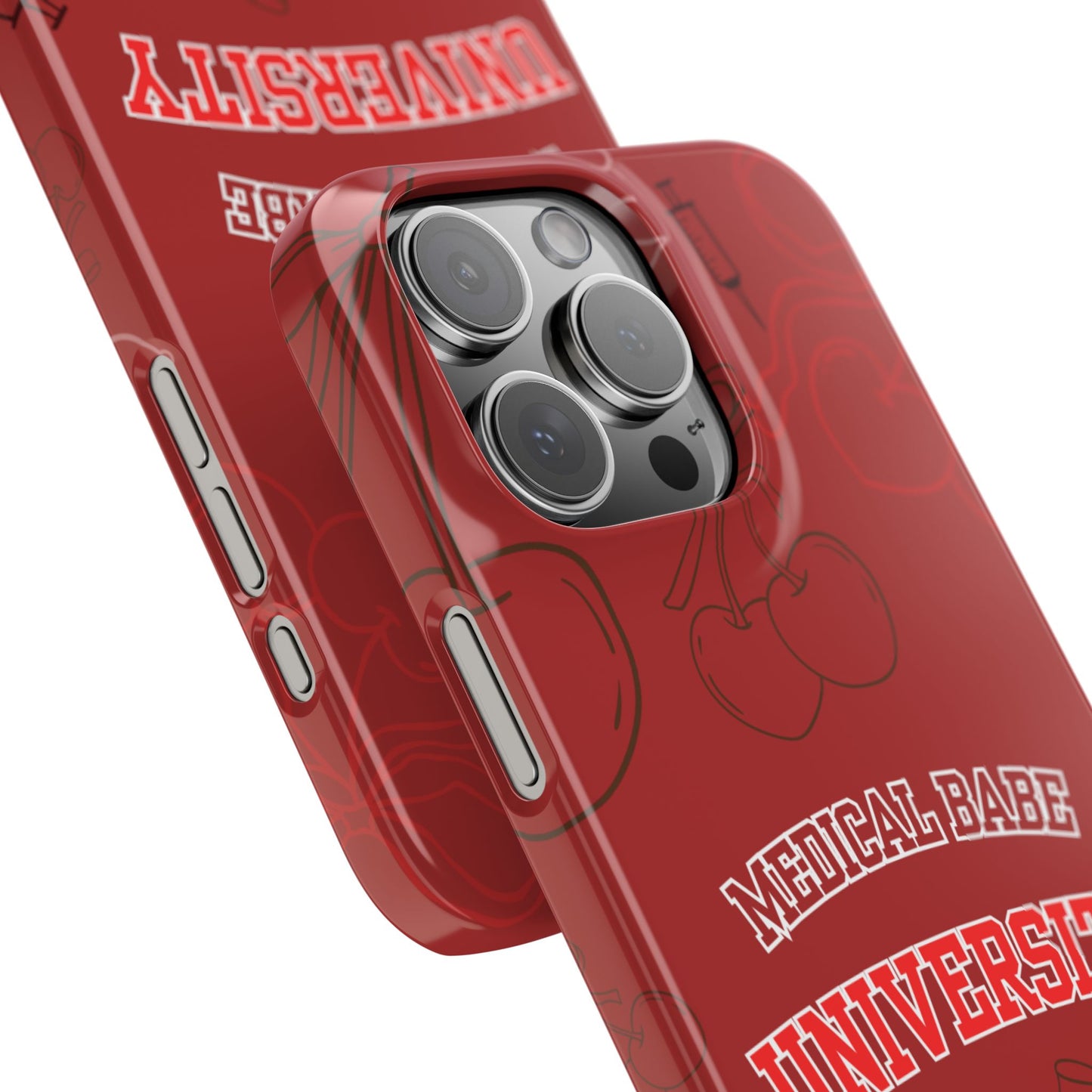 Cherry Theme Medical BABE UNIVERSITY SLIM PHONE CASE