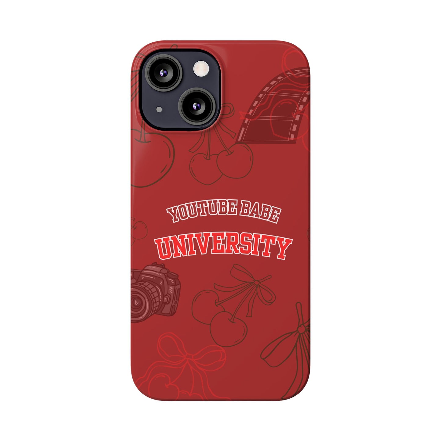 Cherry Theme YouTube BABE UNIVERSITY SLIM PHONE CASE