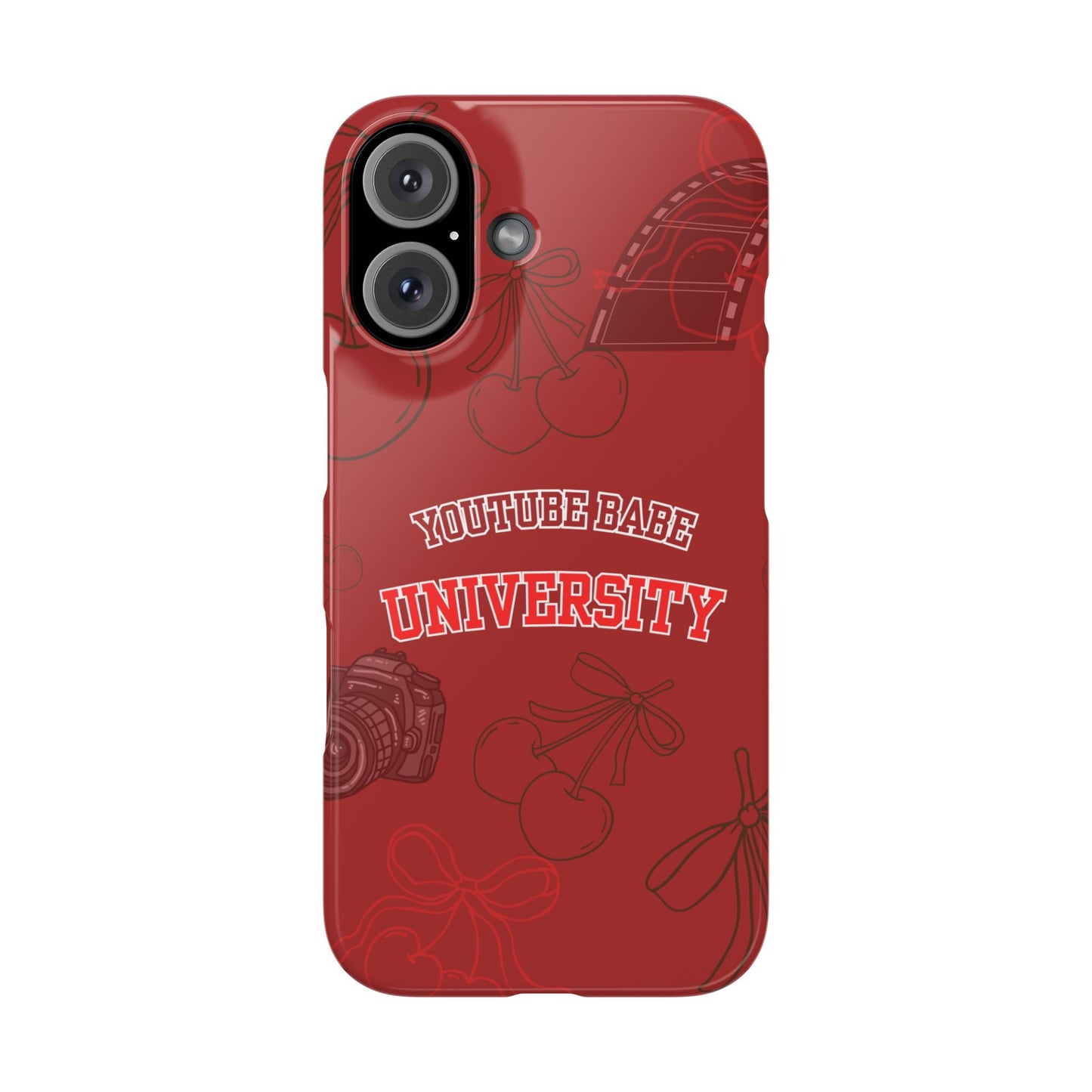 Cherry Theme YouTube BABE UNIVERSITY SLIM PHONE CASE