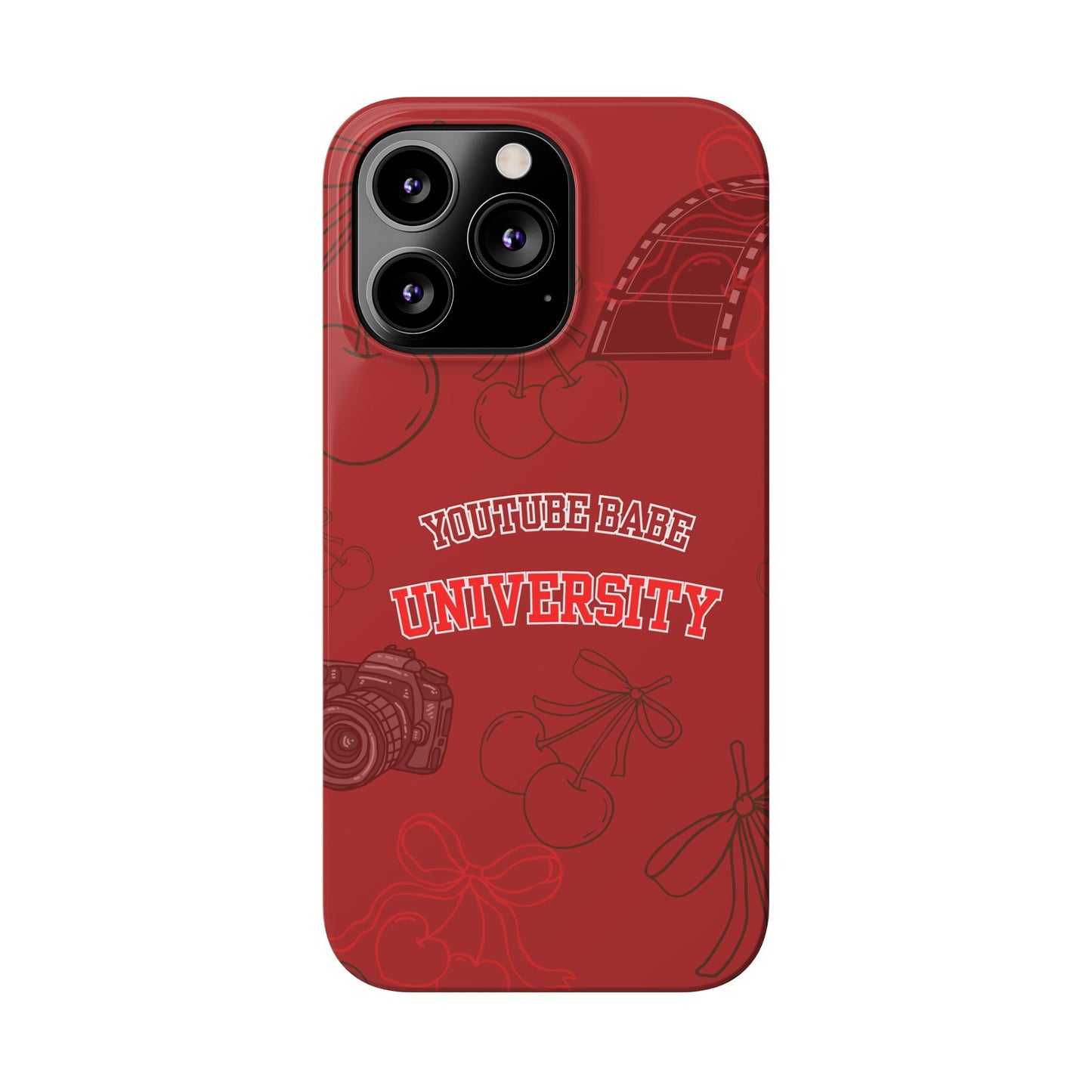 Cherry Theme YouTube BABE UNIVERSITY SLIM PHONE CASE