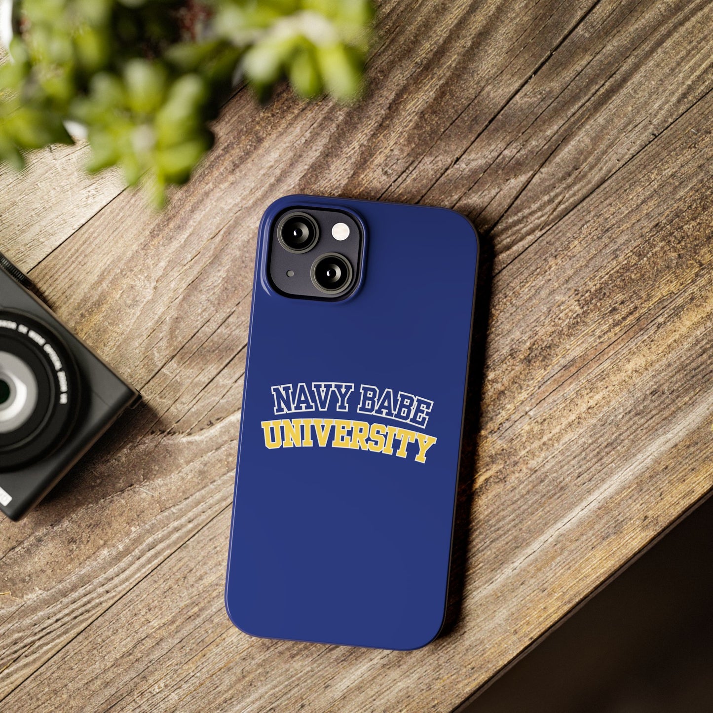 NAVY BABE UNIVERSITY SLIM PHONE CASE
