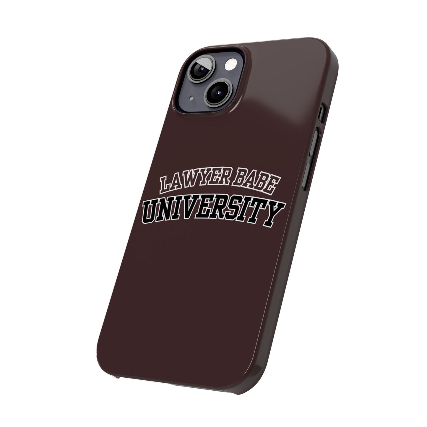 LAWYER BABE UNIVERSITY SLIM PHONE CASE