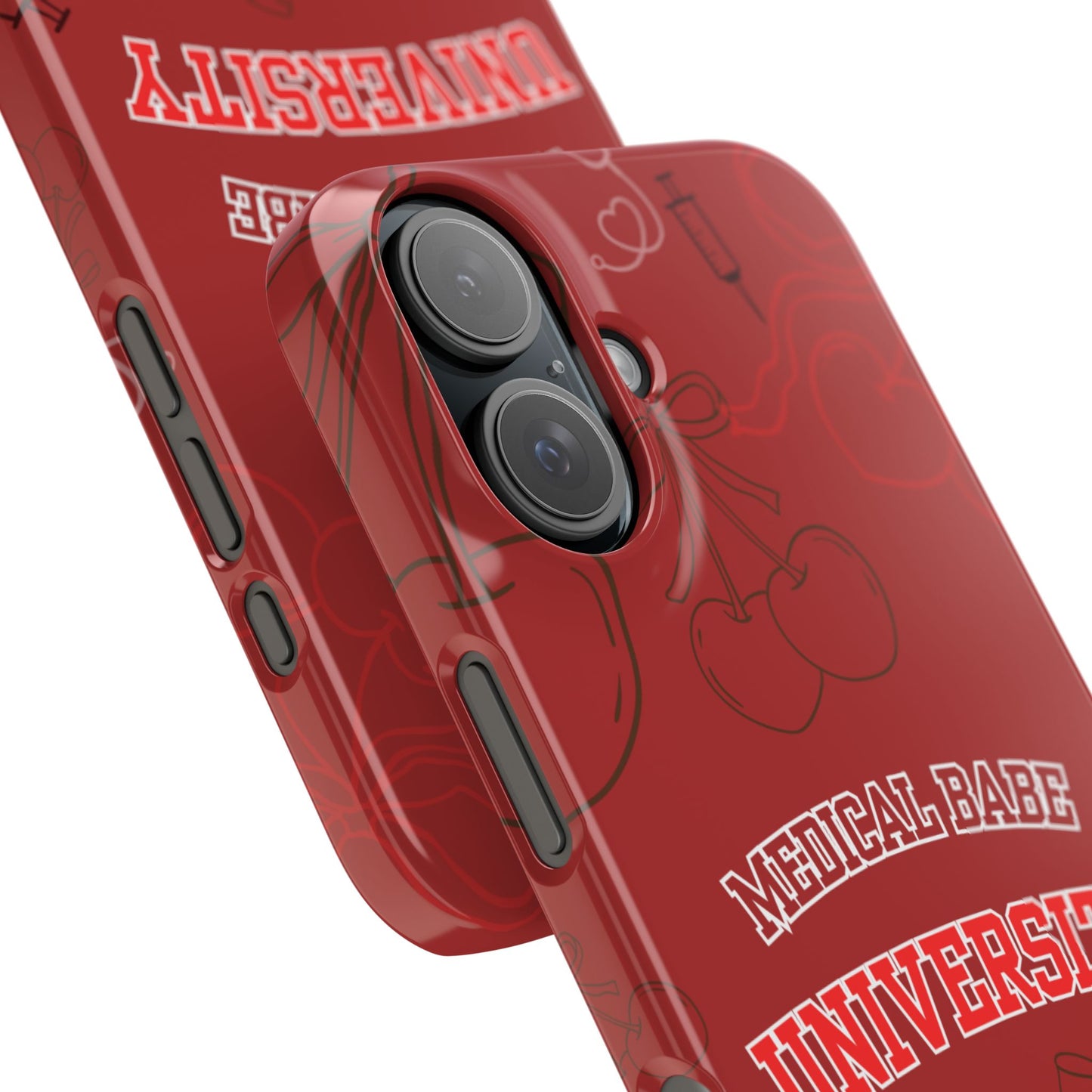 Cherry Theme Medical BABE UNIVERSITY SLIM PHONE CASE