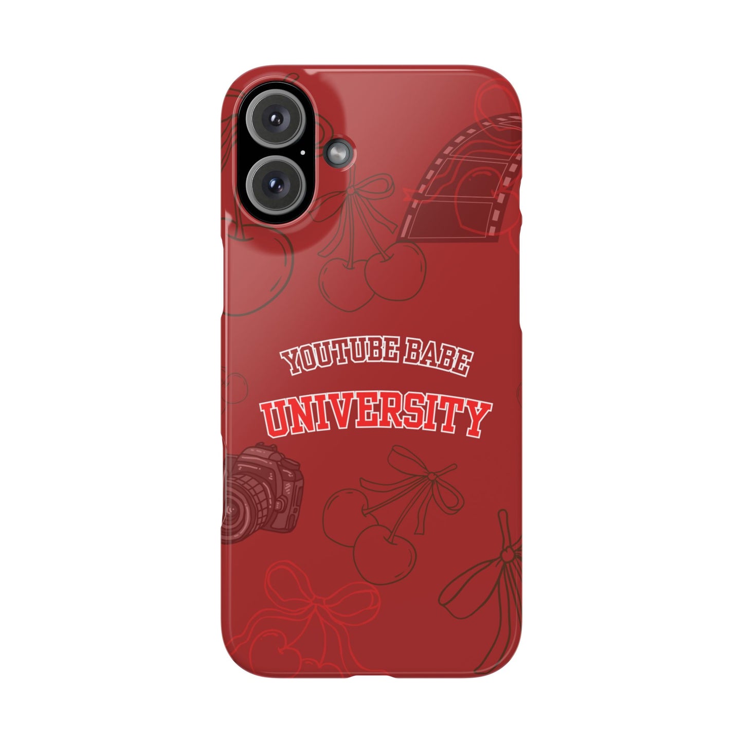 Cherry Theme YouTube BABE UNIVERSITY SLIM PHONE CASE