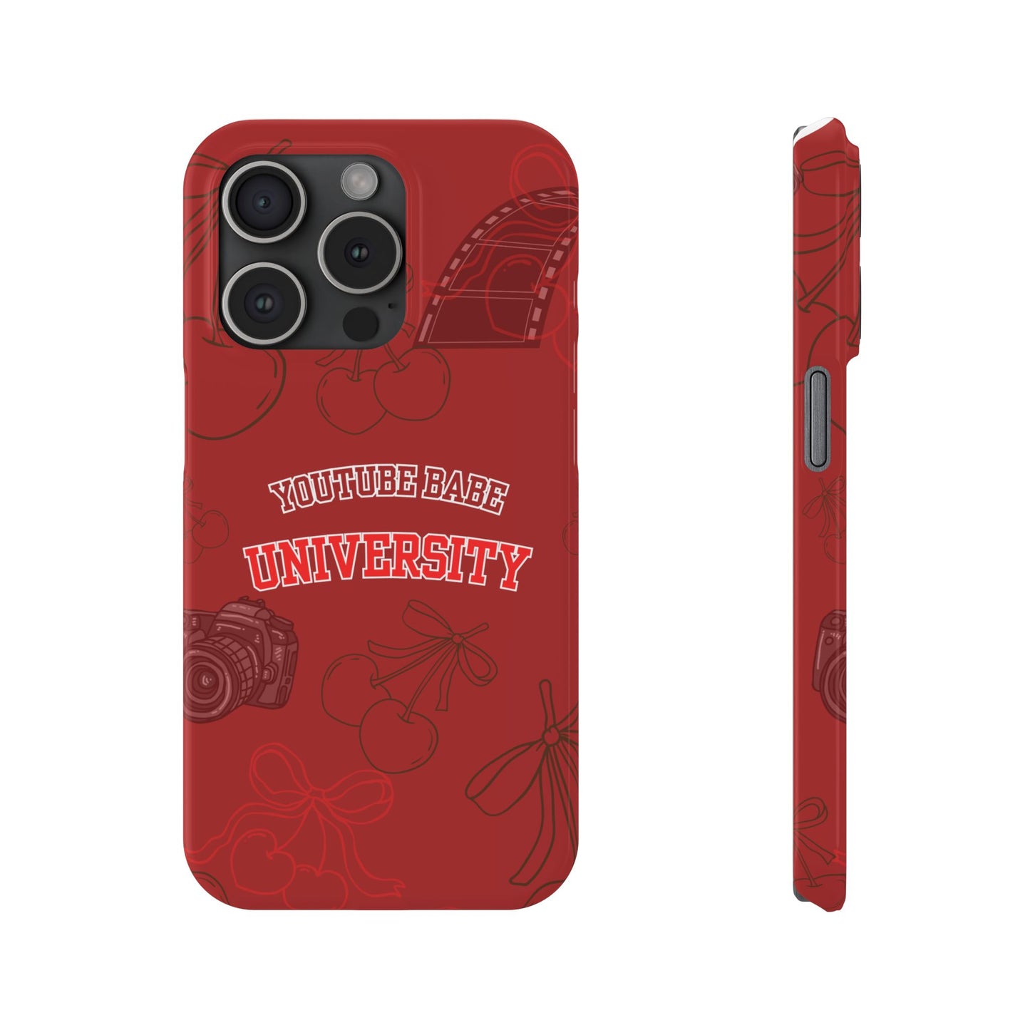 Cherry Theme YouTube  BABE UNIVERSITY SLIM PHONE CASE