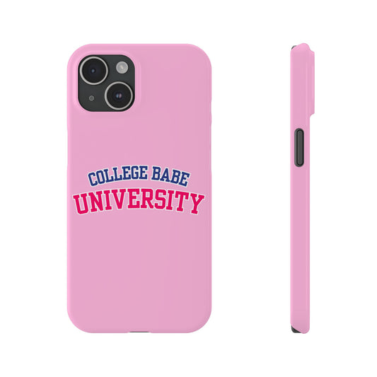COLLEGE BABE UNIVERSITY SLIM PHONE CASE