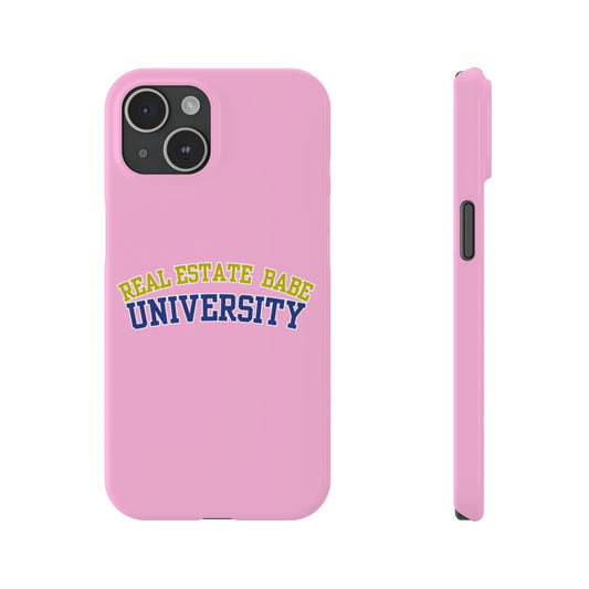 REAL ESTATE BABE UNIVERSITY SLIM PHONE CASE