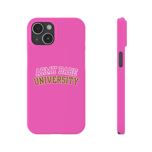 ARMY BABE UNIVERSITY SLIM PHONE CASE