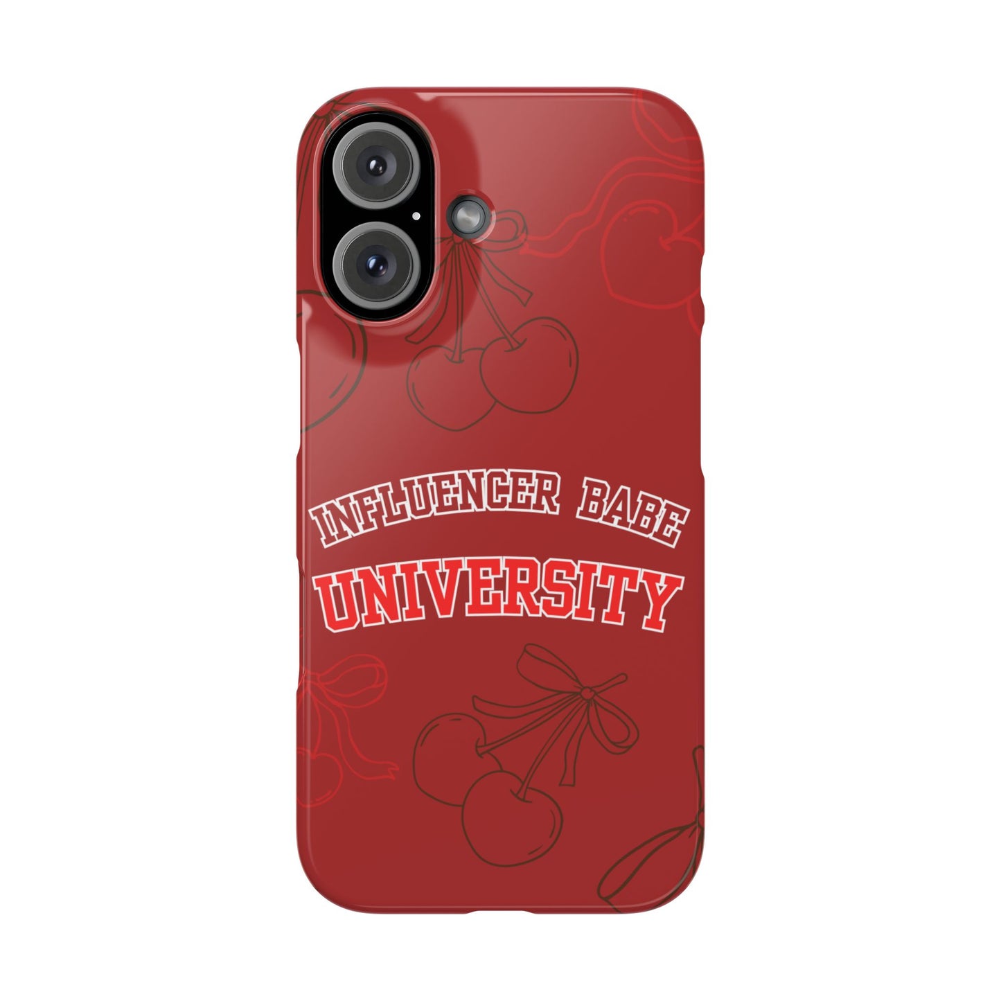 Cherry Theme Influencer  BABE UNIVERSITY SLIM PHONE CASE