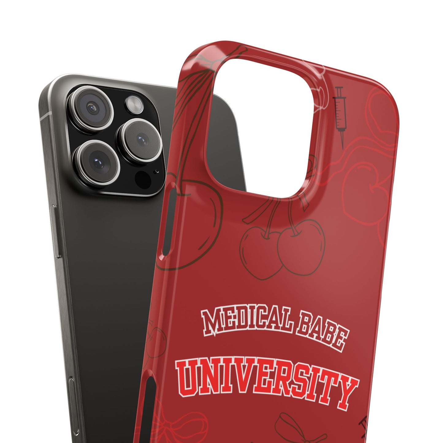 Cherry Theme Medical  BABE UNIVERSITY SLIM PHONE CASE
