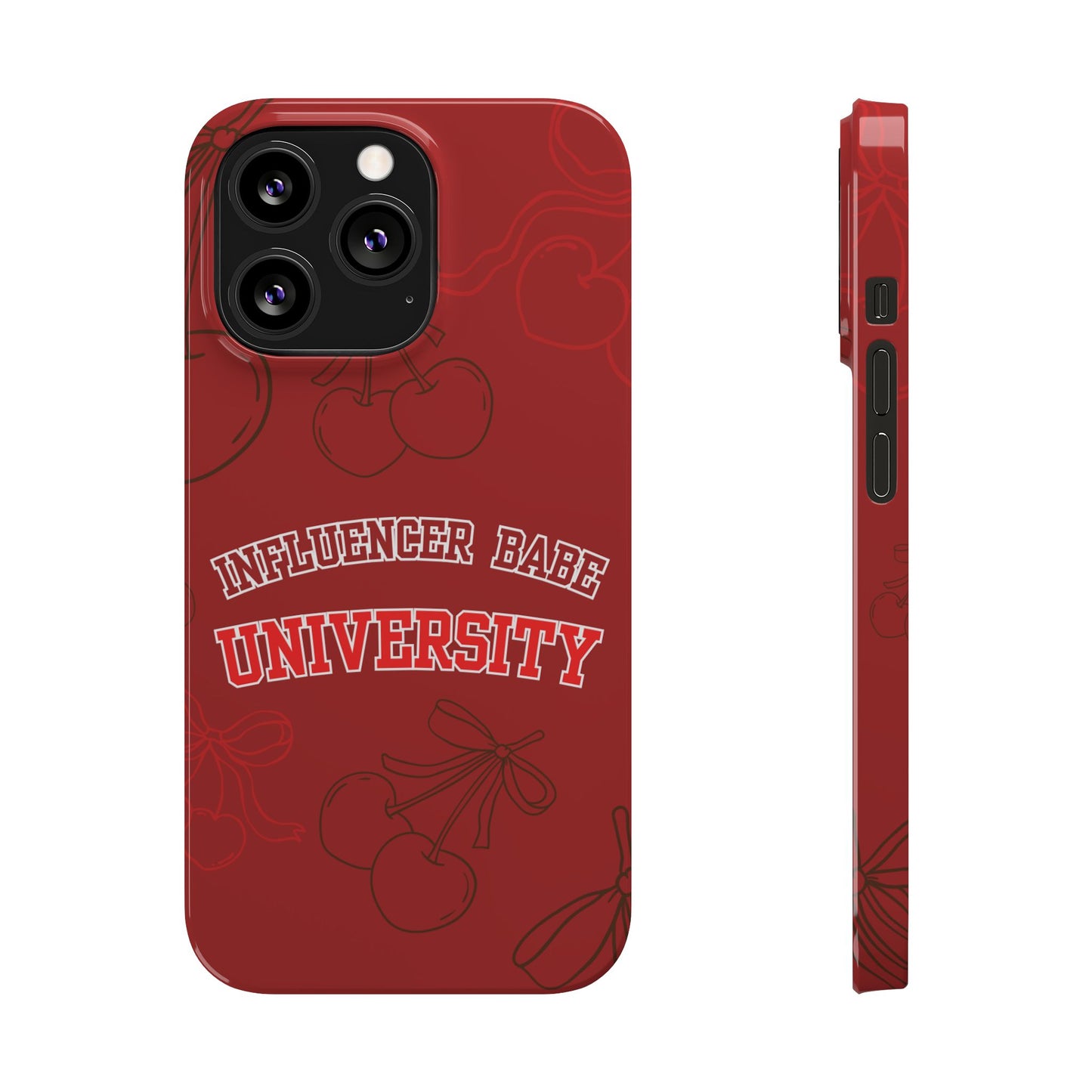 Cherry Theme Influencer  BABE UNIVERSITY SLIM PHONE CASE
