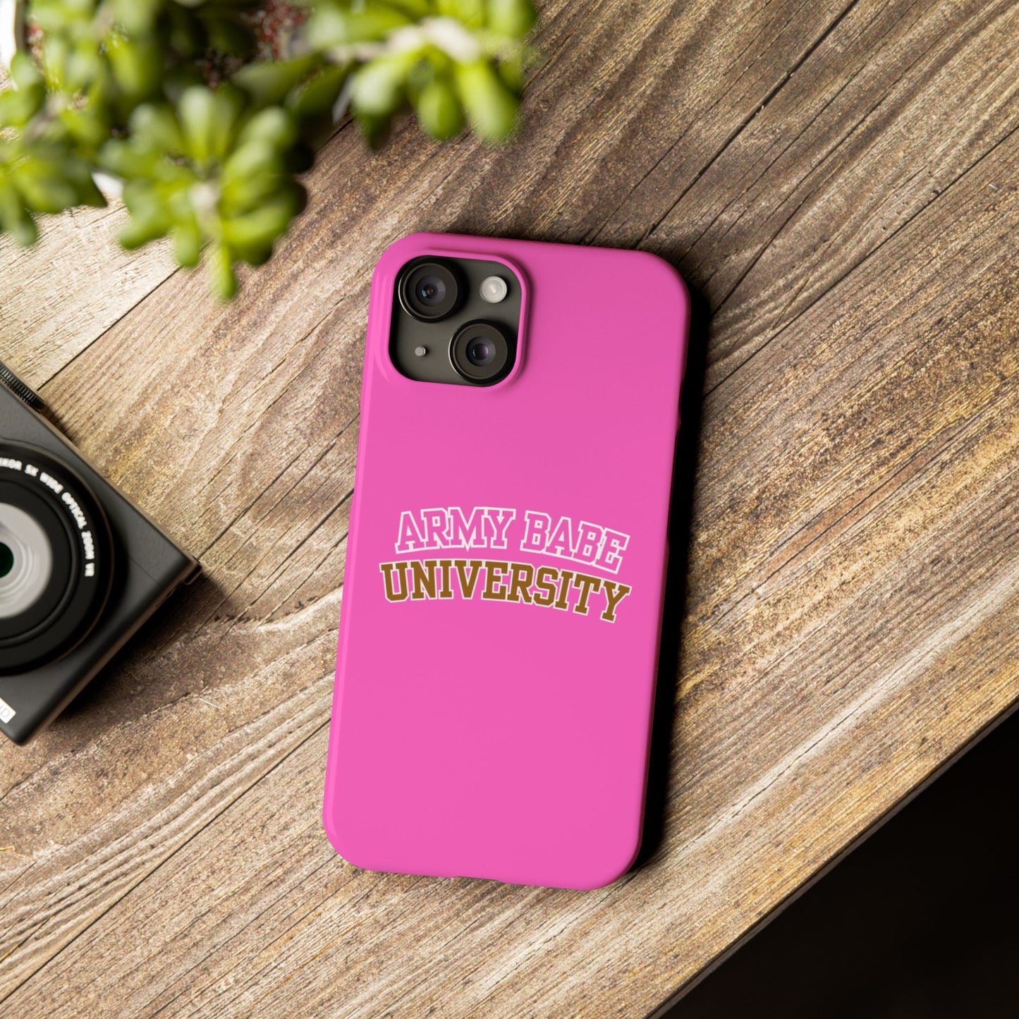 ARMY BABE UNIVERSITY SLIM PHONE CASE