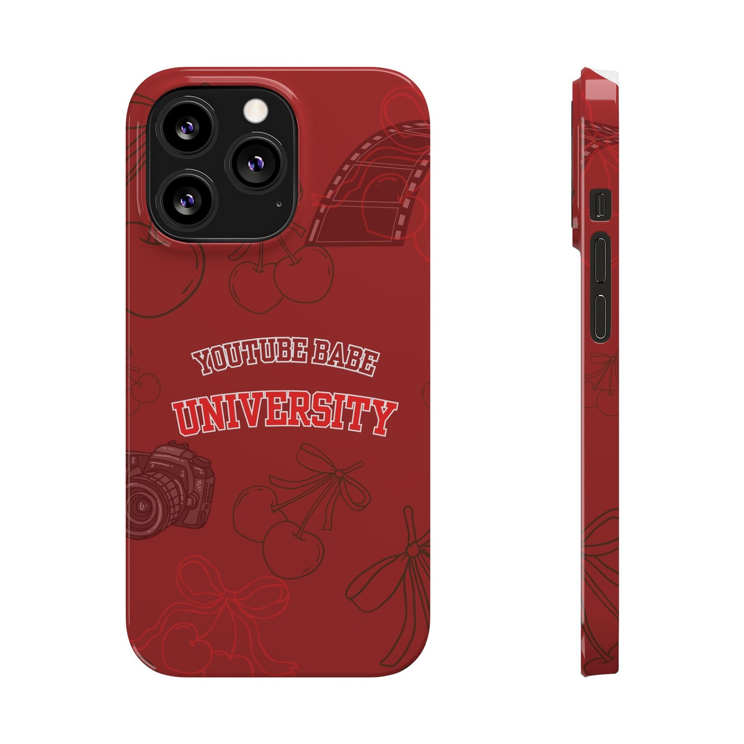 Cherry Theme YouTube  BABE UNIVERSITY SLIM PHONE CASE