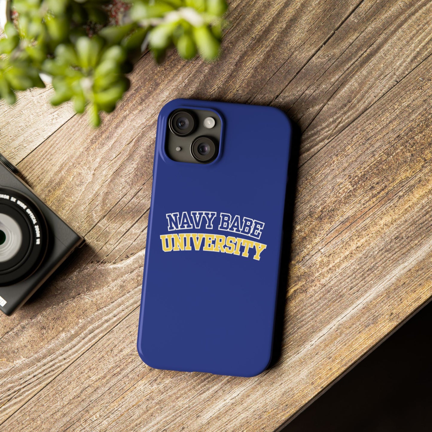NAVY BABE UNIVERSITY SLIM PHONE CASE