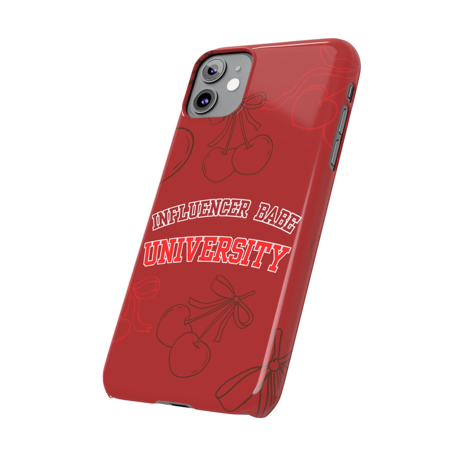 Cherry Theme Influencer  BABE UNIVERSITY SLIM PHONE CASE