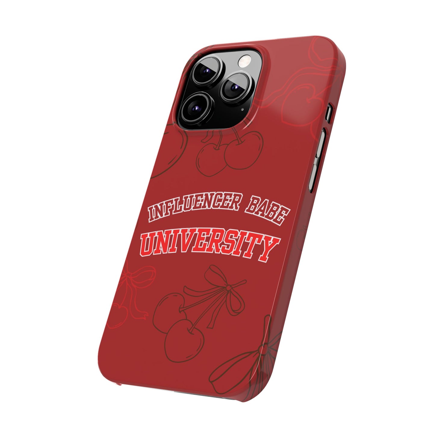 Cherry Theme Influencer  BABE UNIVERSITY SLIM PHONE CASE