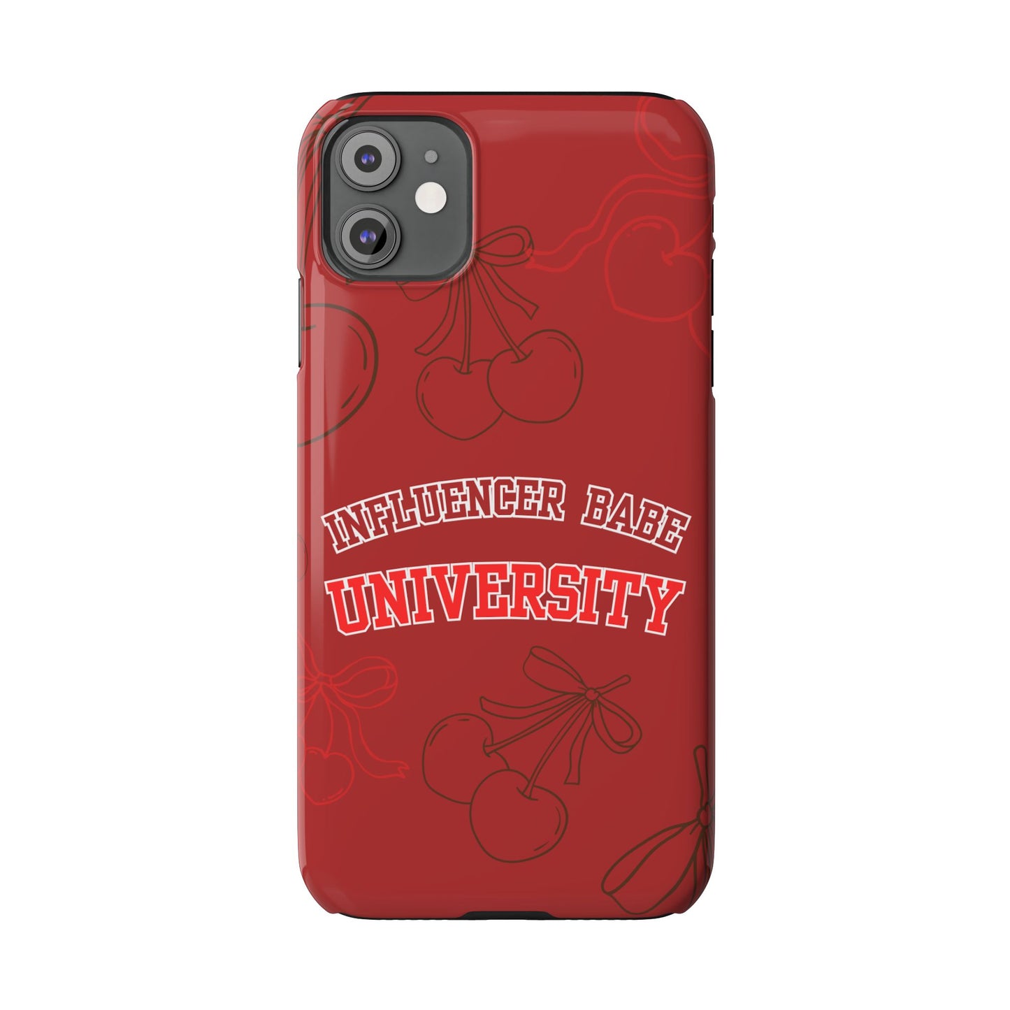 Cherry Theme Influencer  BABE UNIVERSITY SLIM PHONE CASE