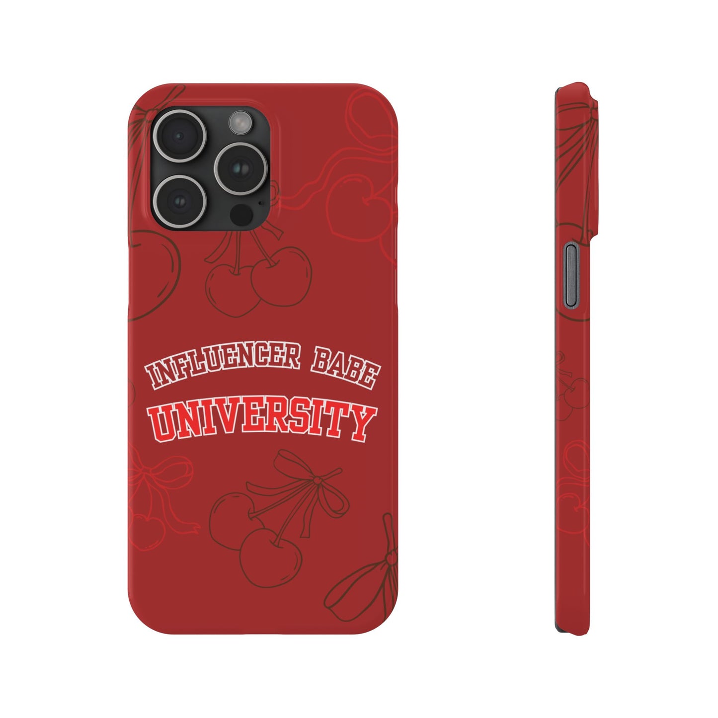 Cherry Theme Influencer  BABE UNIVERSITY SLIM PHONE CASE