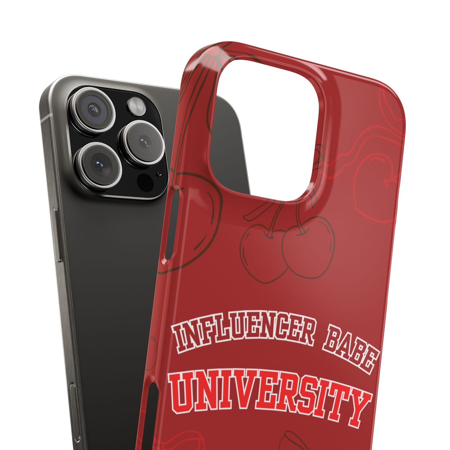 Cherry Theme Influencer  BABE UNIVERSITY SLIM PHONE CASE