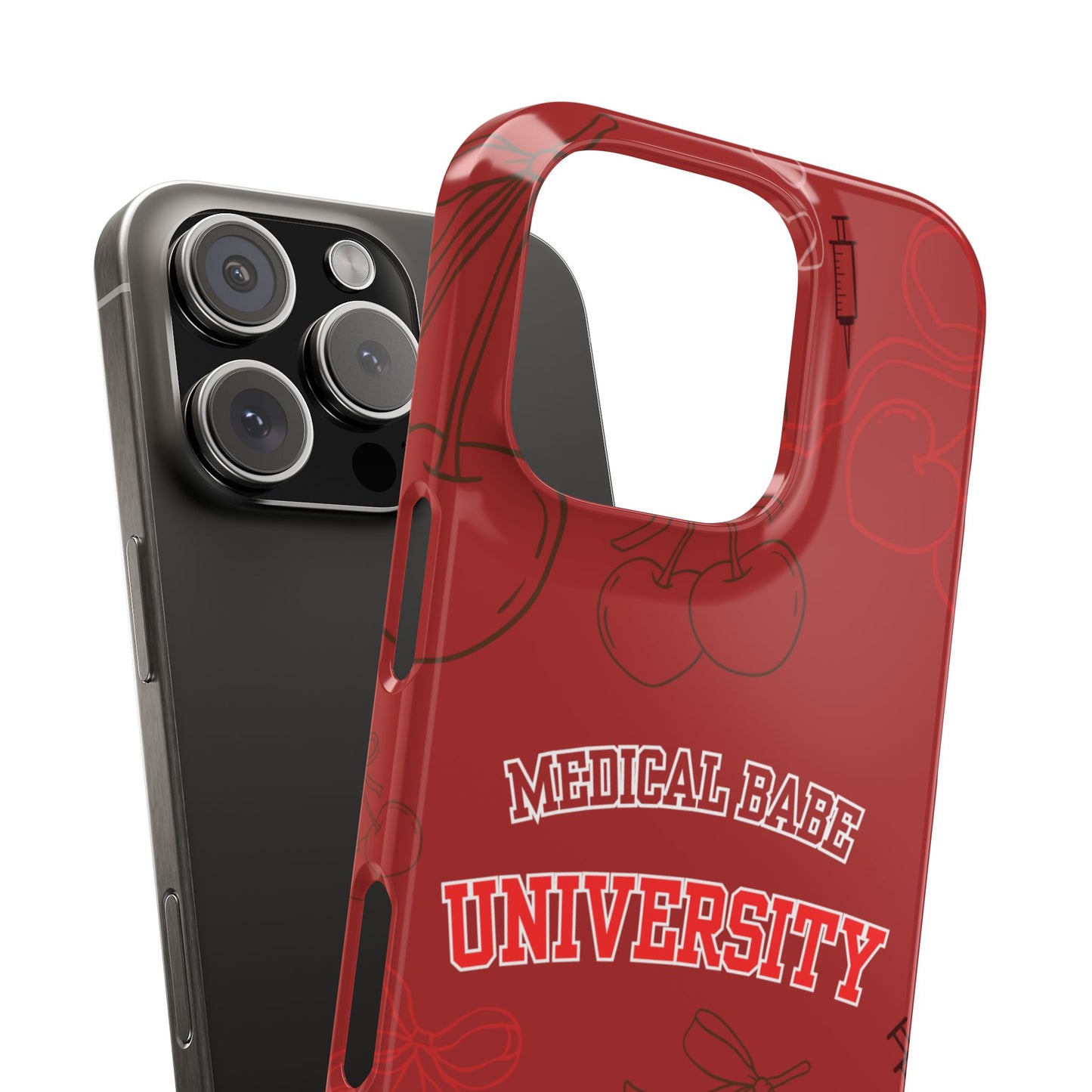 Cherry Theme Medical  BABE UNIVERSITY SLIM PHONE CASE
