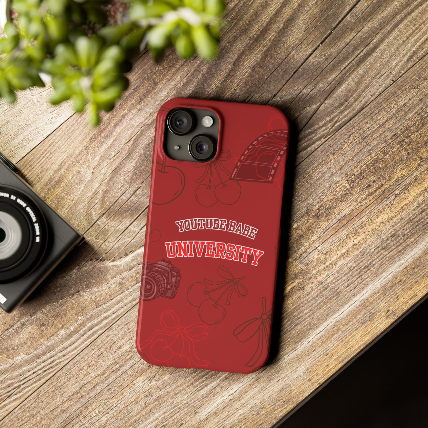 Cherry Theme YouTube  BABE UNIVERSITY SLIM PHONE CASE