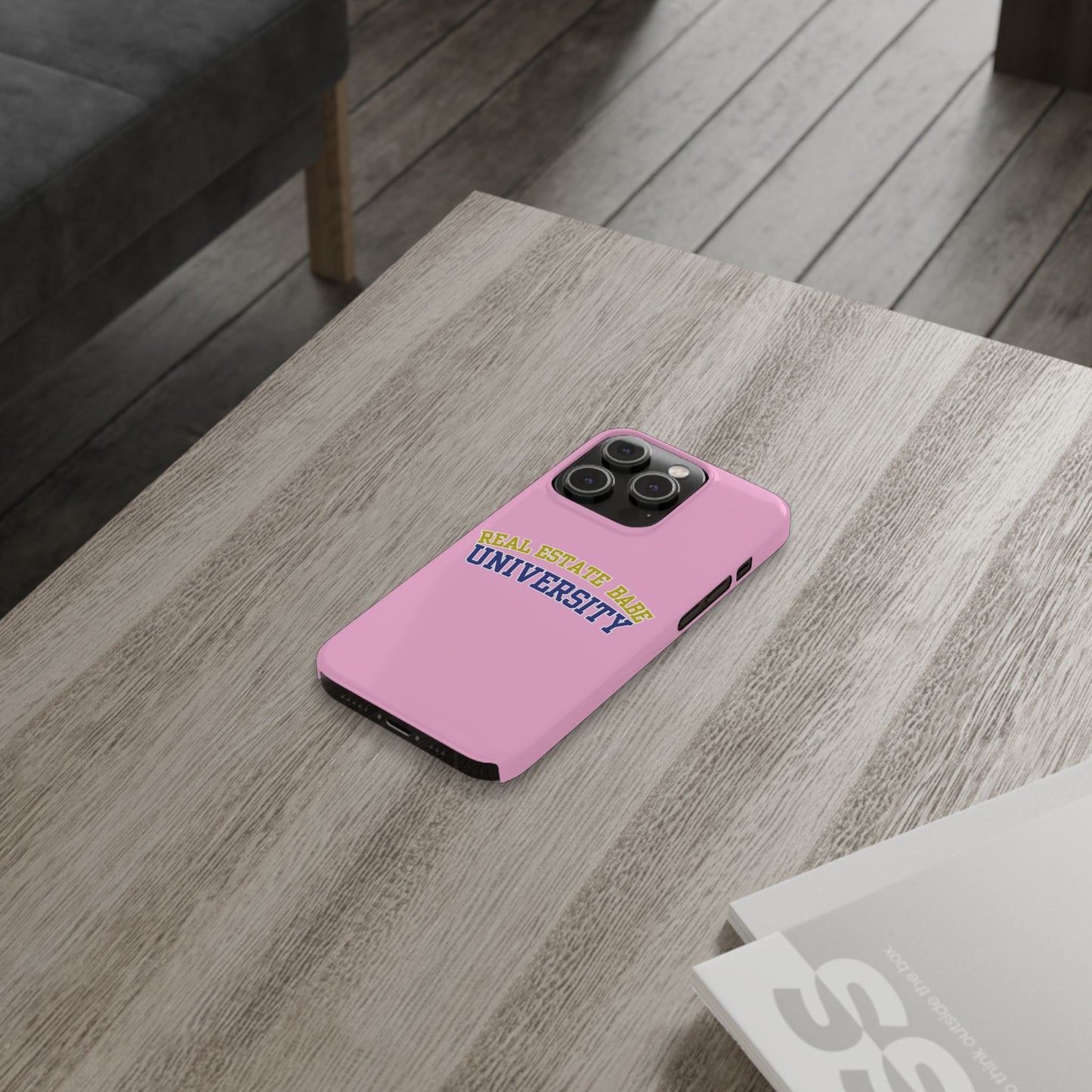 REAL ESTATE BABE UNIVERSITY SLIM PHONE CASE