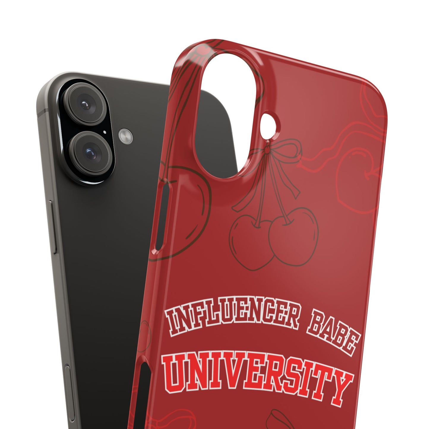 Cherry Theme Influencer  BABE UNIVERSITY SLIM PHONE CASE