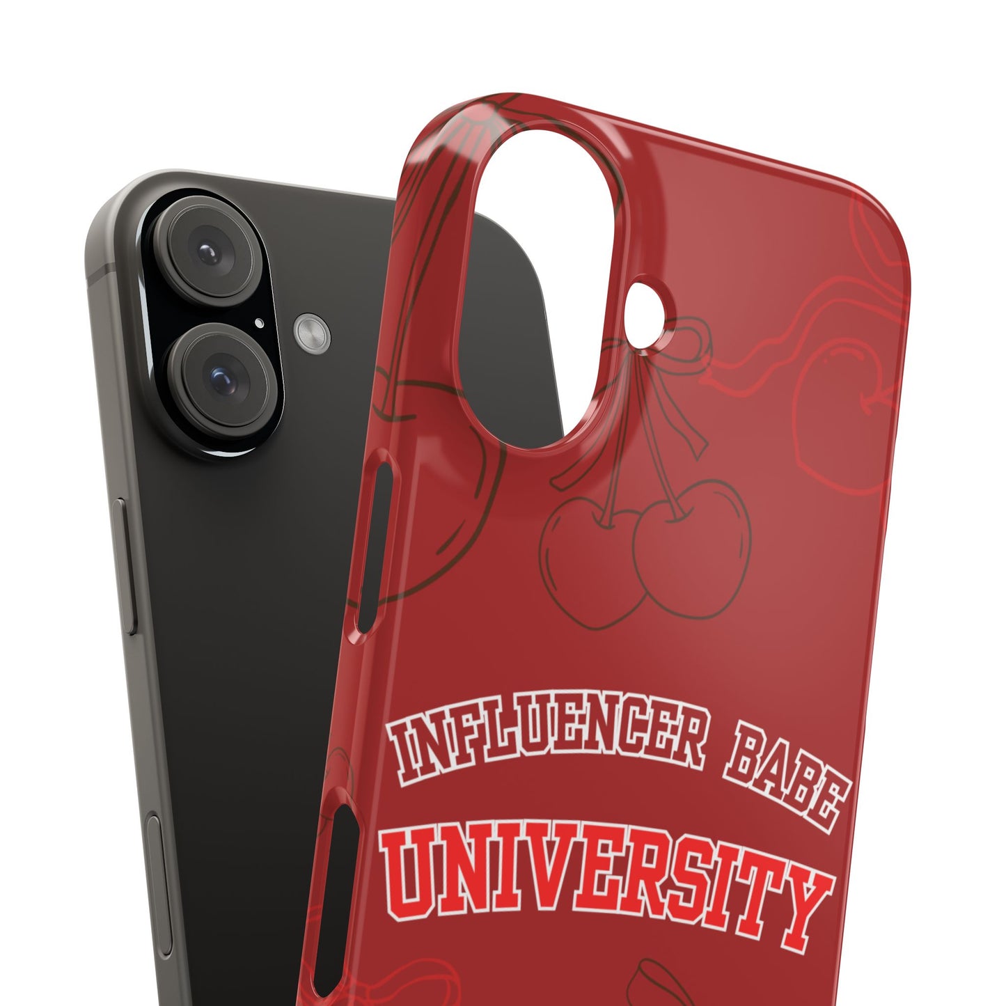 Cherry Theme Influencer  BABE UNIVERSITY SLIM PHONE CASE