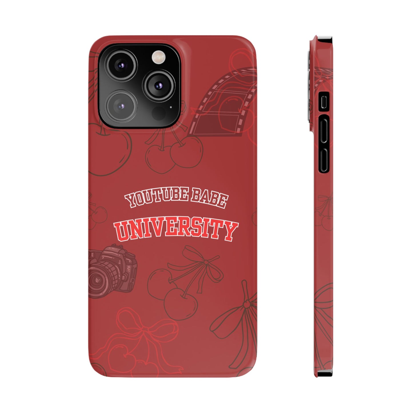 Cherry Theme YouTube  BABE UNIVERSITY SLIM PHONE CASE
