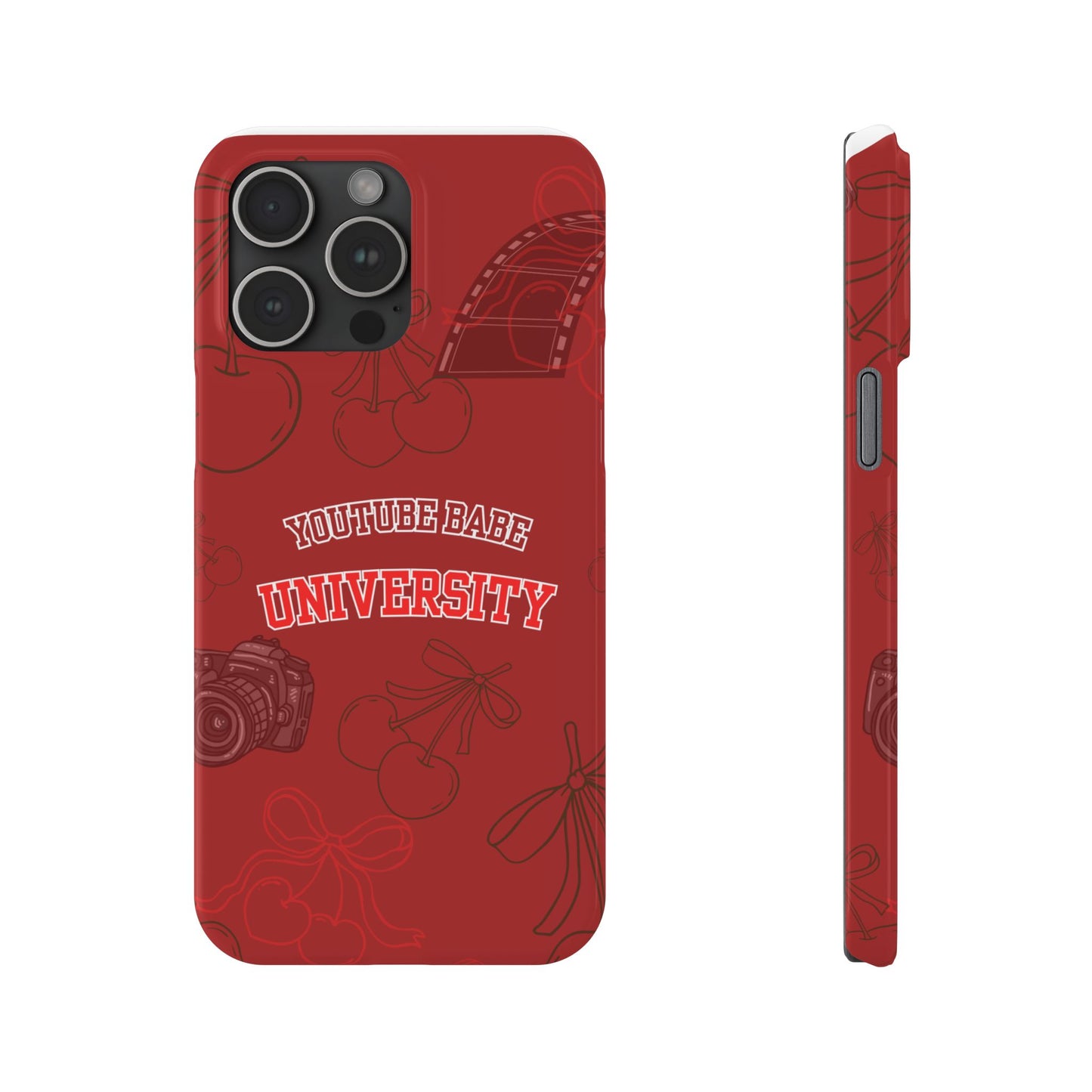 Cherry Theme YouTube  BABE UNIVERSITY SLIM PHONE CASE
