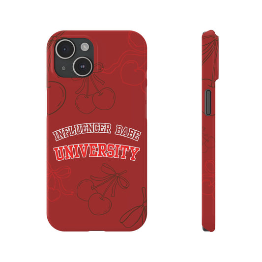 Cherry Theme Influencer  BABE UNIVERSITY SLIM PHONE CASE