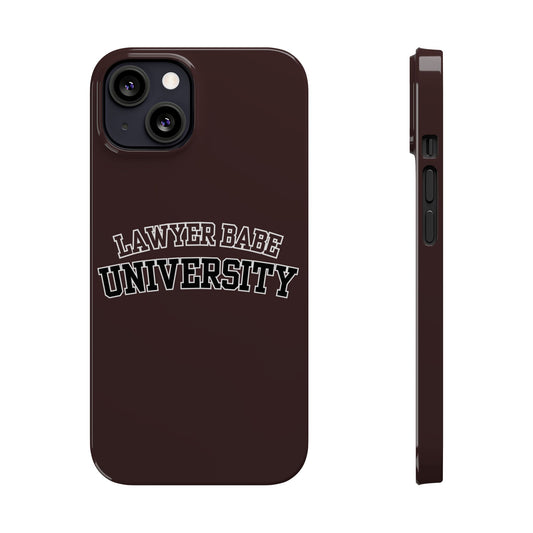 LAWYER BABE UNIVERSITY SLIM PHONE CASE