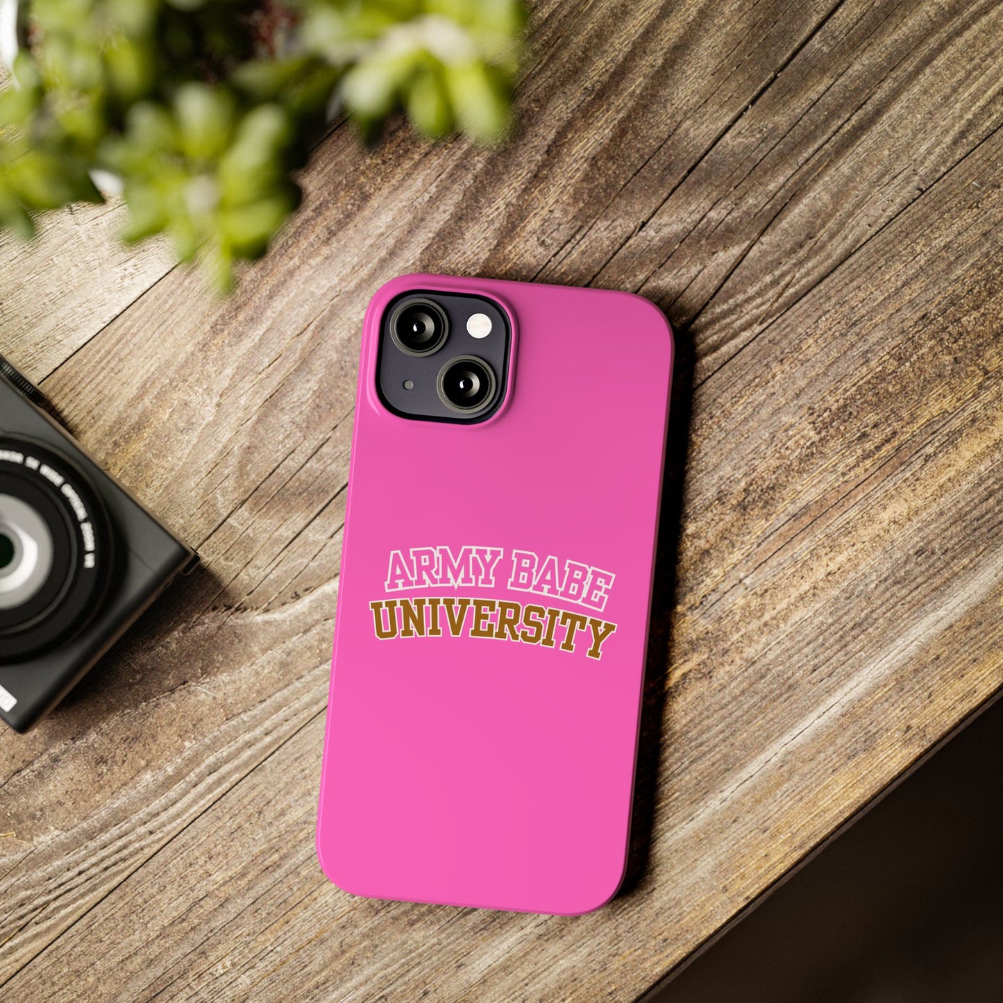 ARMY BABE UNIVERSITY SLIM PHONE CASE