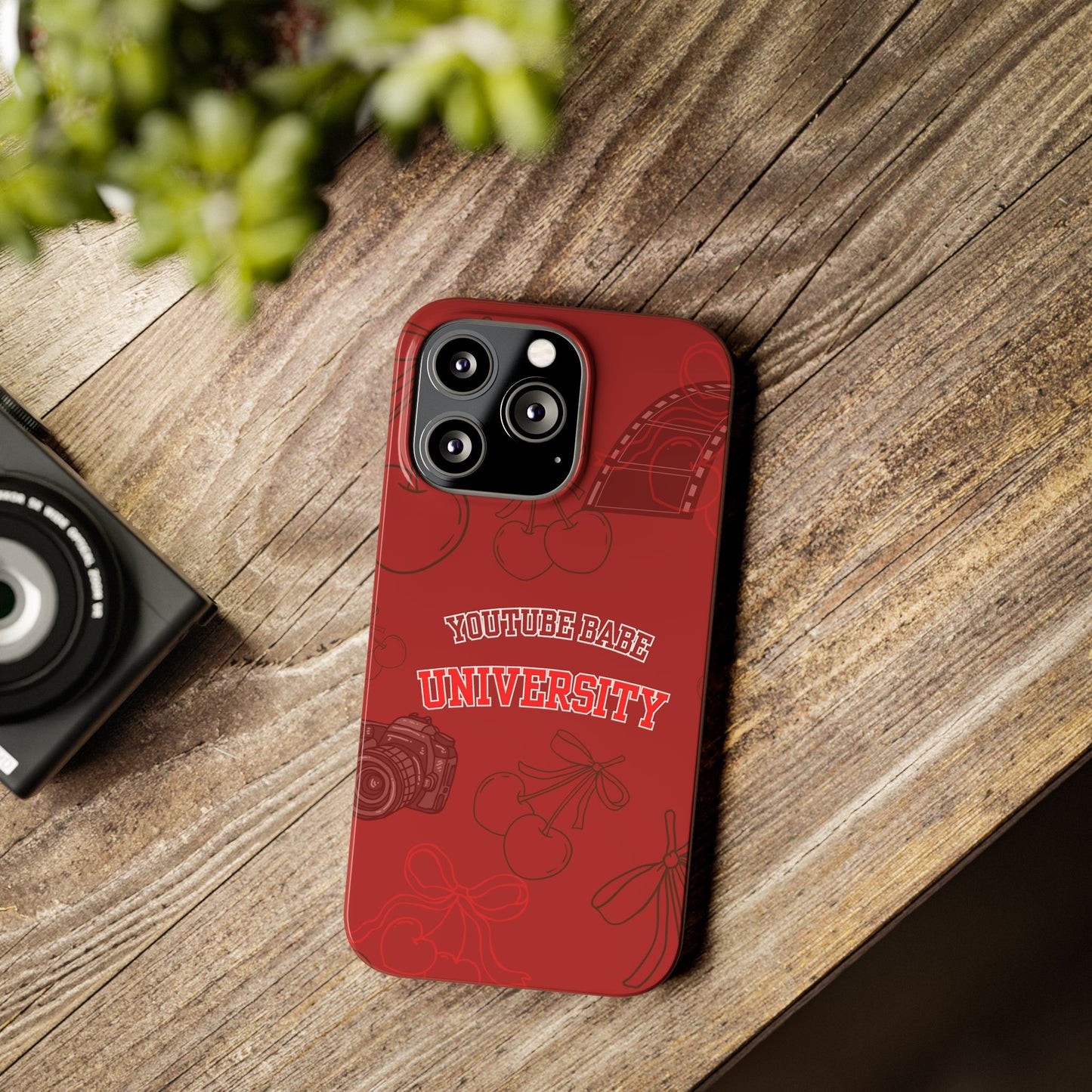 Cherry Theme YouTube  BABE UNIVERSITY SLIM PHONE CASE