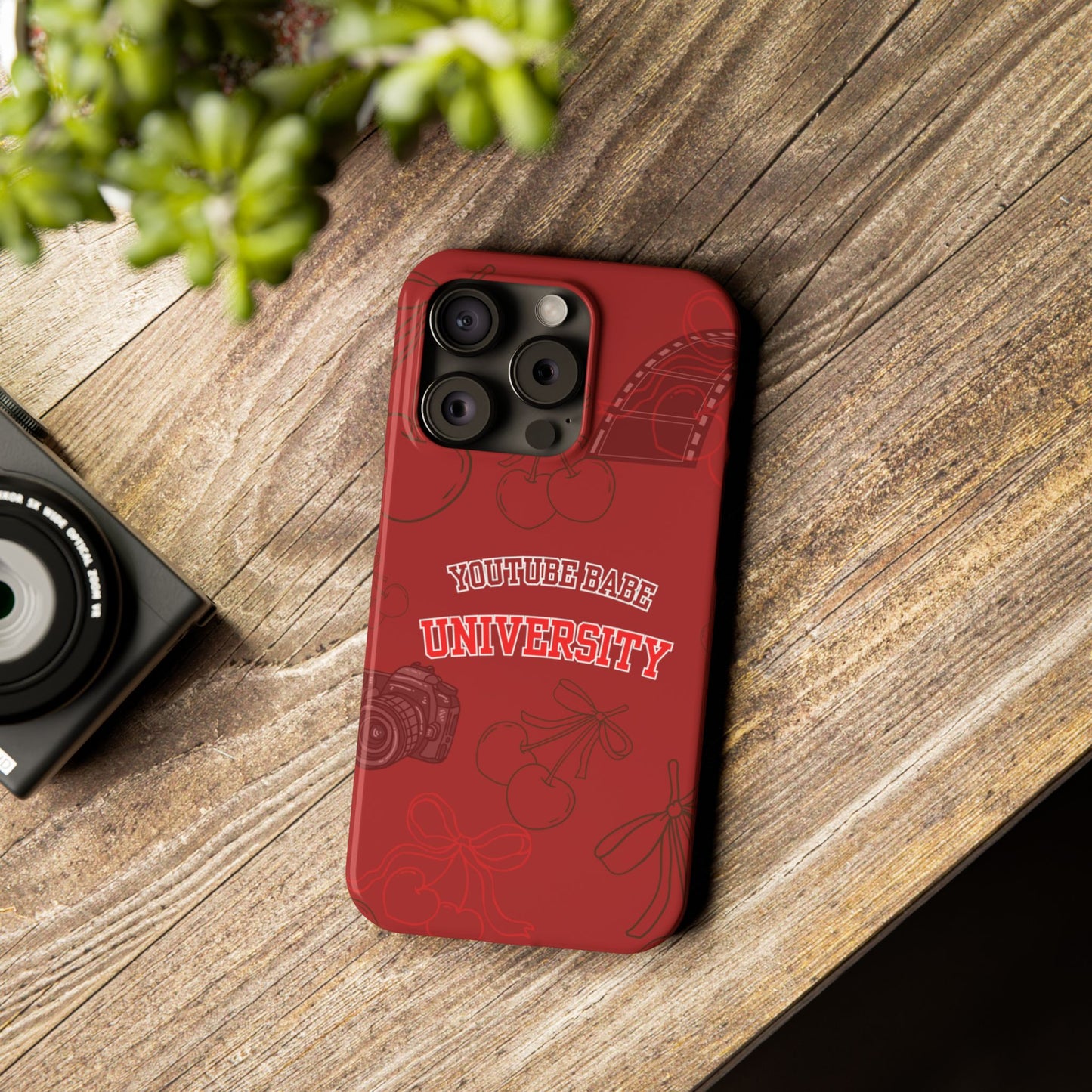 Cherry Theme YouTube  BABE UNIVERSITY SLIM PHONE CASE