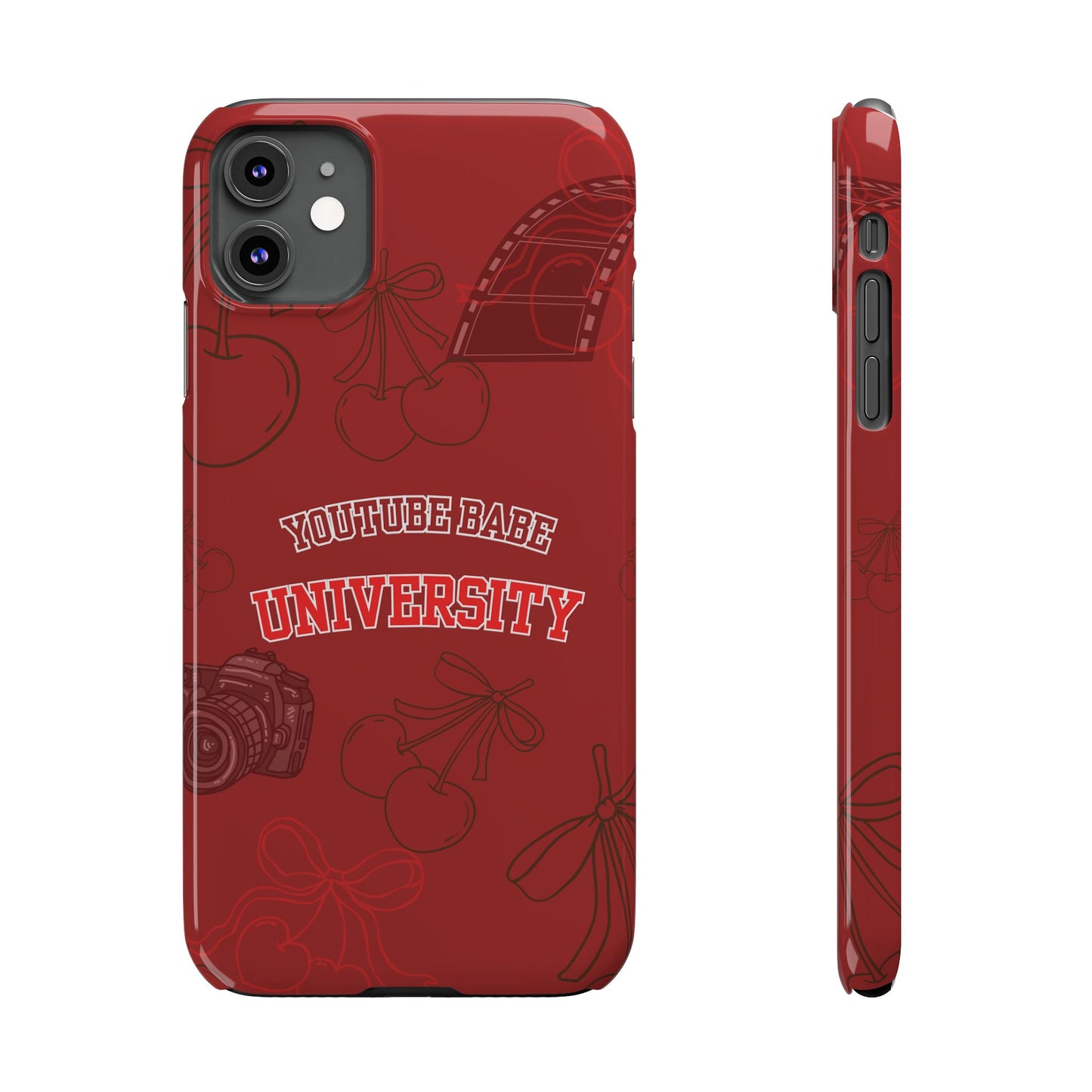 Cherry Theme YouTube  BABE UNIVERSITY SLIM PHONE CASE