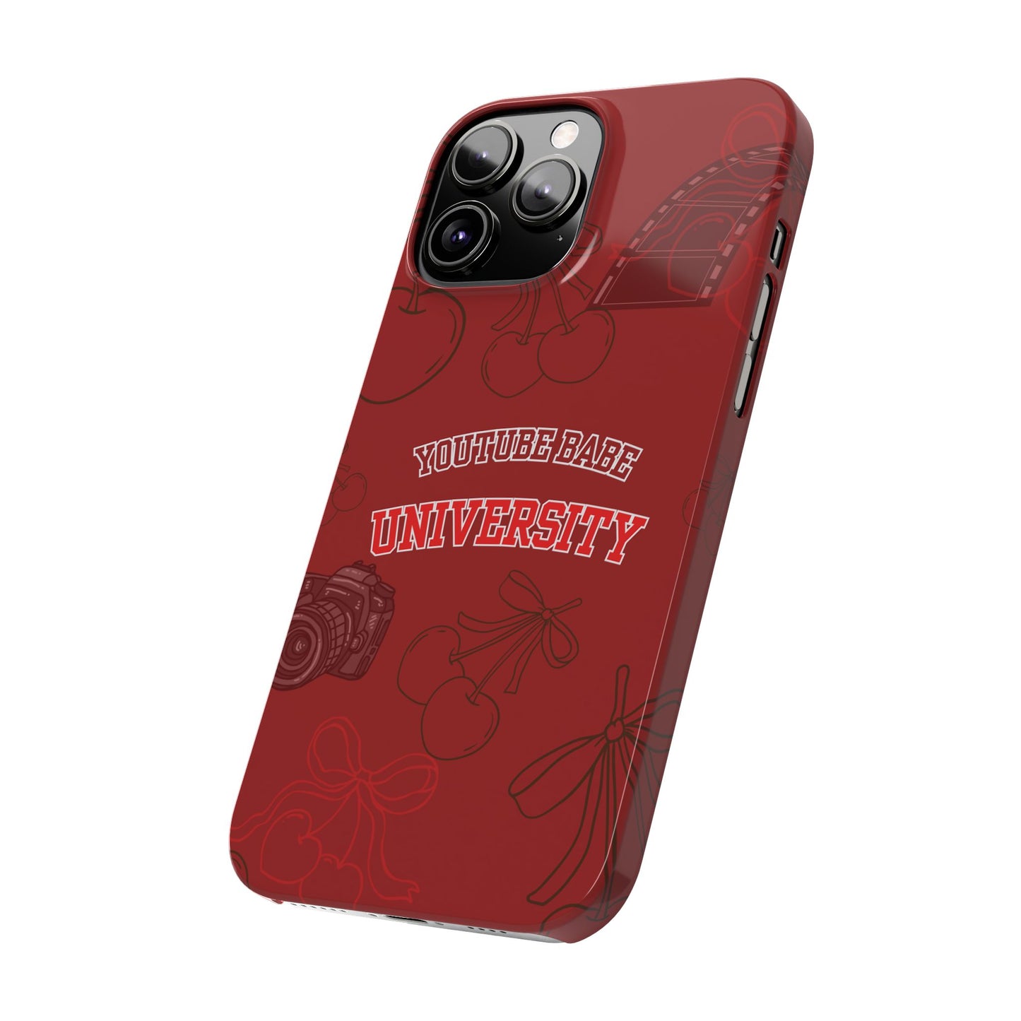 Cherry Theme YouTube  BABE UNIVERSITY SLIM PHONE CASE
