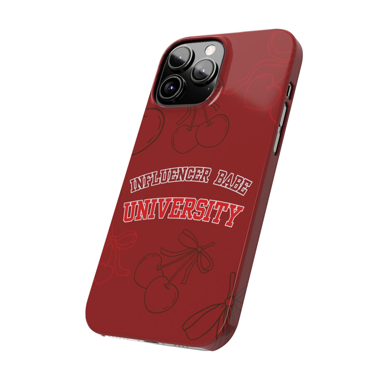 Cherry Theme Influencer  BABE UNIVERSITY SLIM PHONE CASE