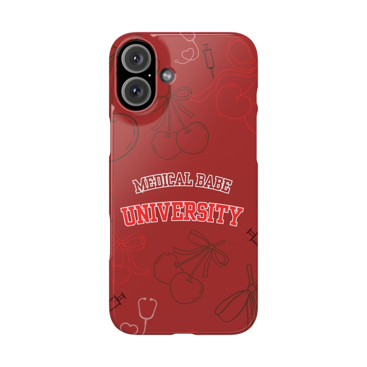 Cherry Theme Medical  BABE UNIVERSITY SLIM PHONE CASE