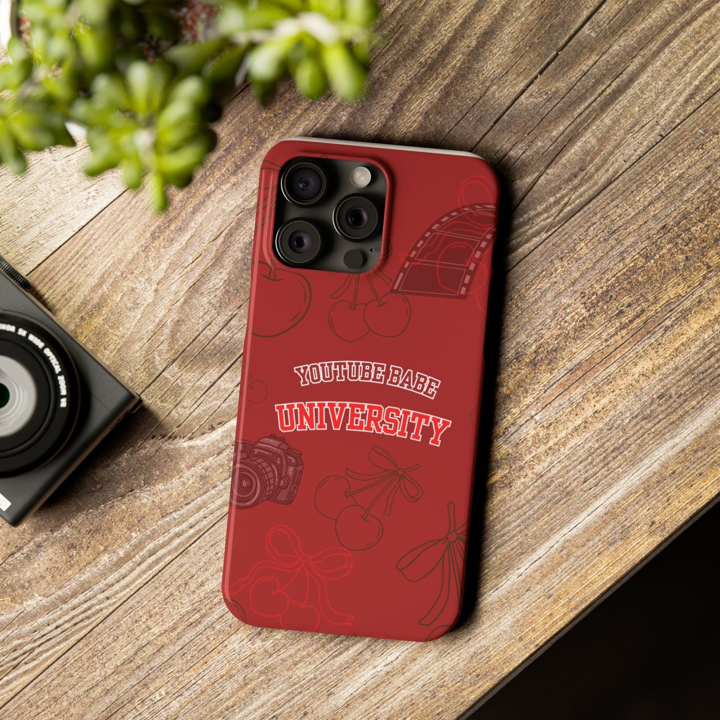 Cherry Theme YouTube  BABE UNIVERSITY SLIM PHONE CASE