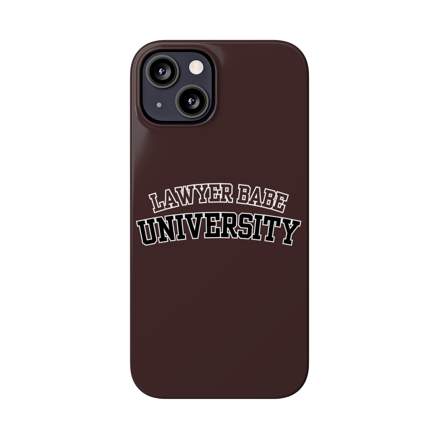 LAWYER BABE UNIVERSITY SLIM PHONE CASE