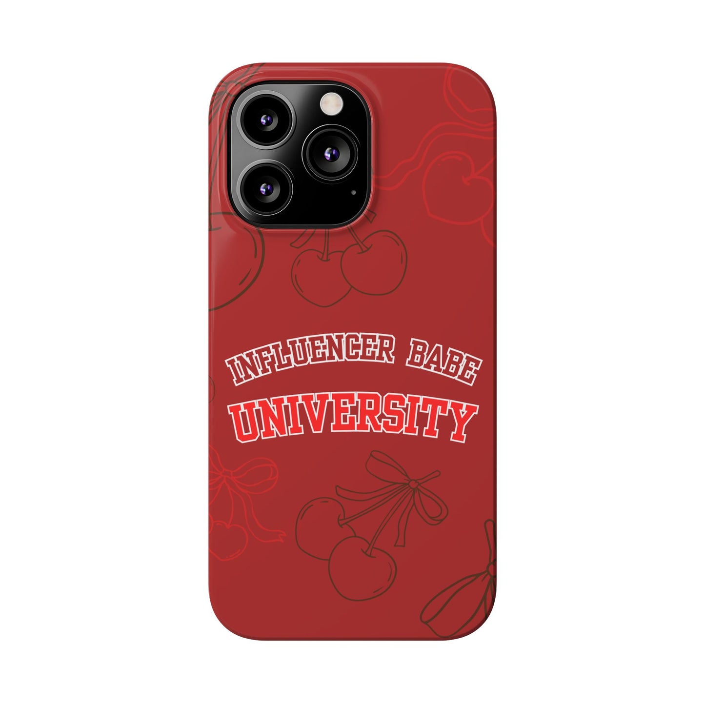 Cherry Theme Influencer  BABE UNIVERSITY SLIM PHONE CASE